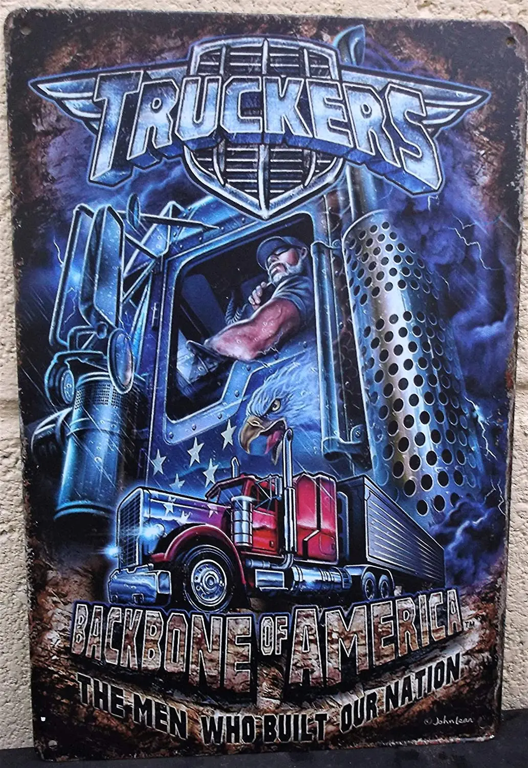

Truckers Retro Metal Tin Sign Plaque Poster Wall Decor Art Shabby Chic Gift