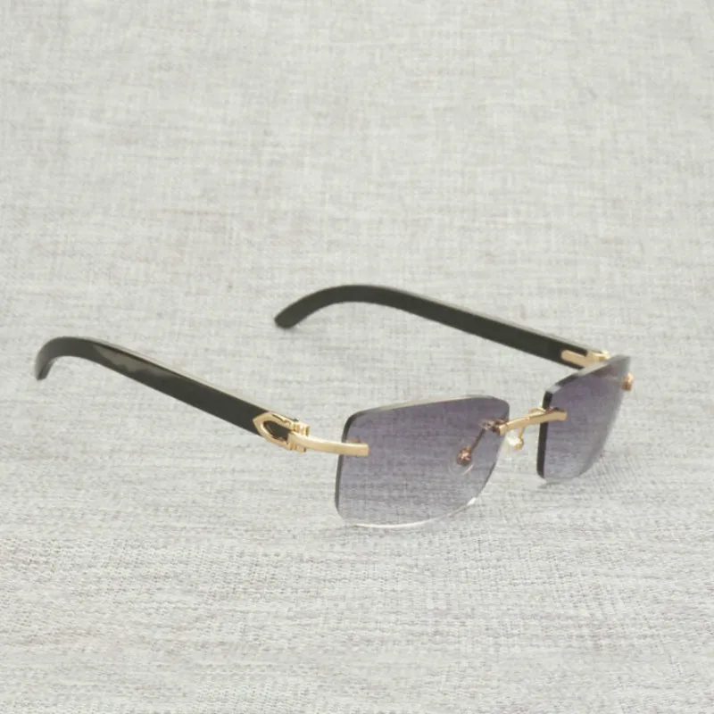 

Vintage Natural Wood Sunglasses Men Buffalo Horn Rimless Frame Eyeglasses Women for Outdoor Accessorie Oculos Square Gafas 012N