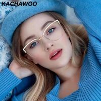 kachawoo white blue light glasses for women cat eye metal glasses frames female stylish european style computer eyewear gold