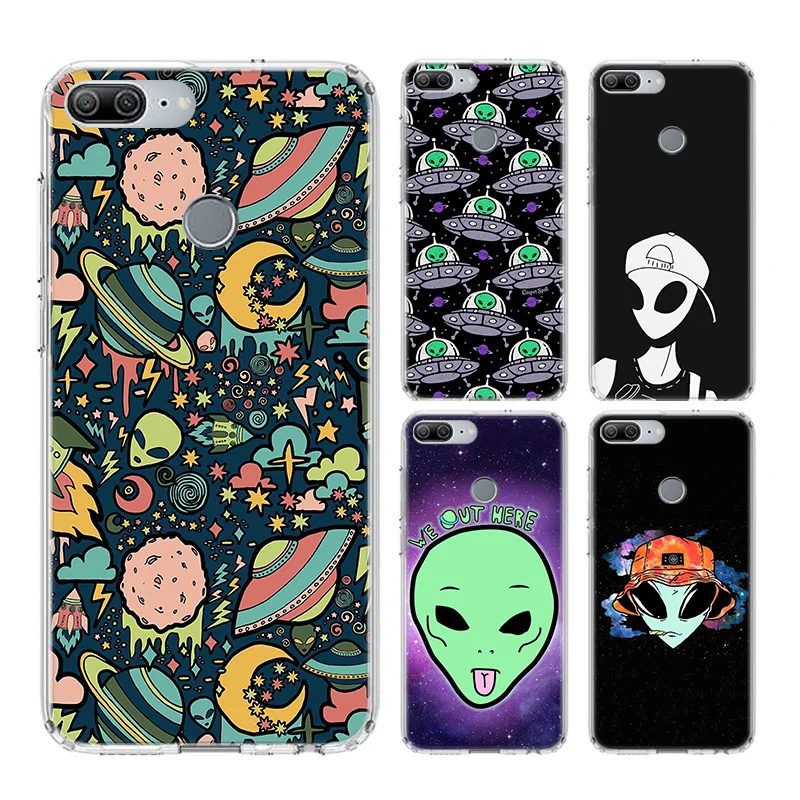 

Cartoons Funny Alien space Case For Huawei Honor 30 30s Play4T 20 9X Pro 8X 10 lite 9A 8A 8C 8S 9 V20 V30 Y5 Y6 Y7 Y9 2019 Cover