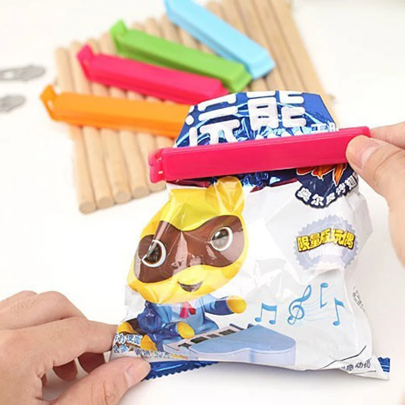 Зажимы для пластиковых пакетов 10 шт. портативные плоскогубцы клип-пинч кухонного