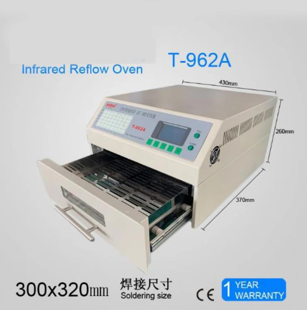 PUHUI T-962A инфракрасный IC НАГРЕВАТЕЛЬ T962A настольная печь для оплавления BGA SMD SMT