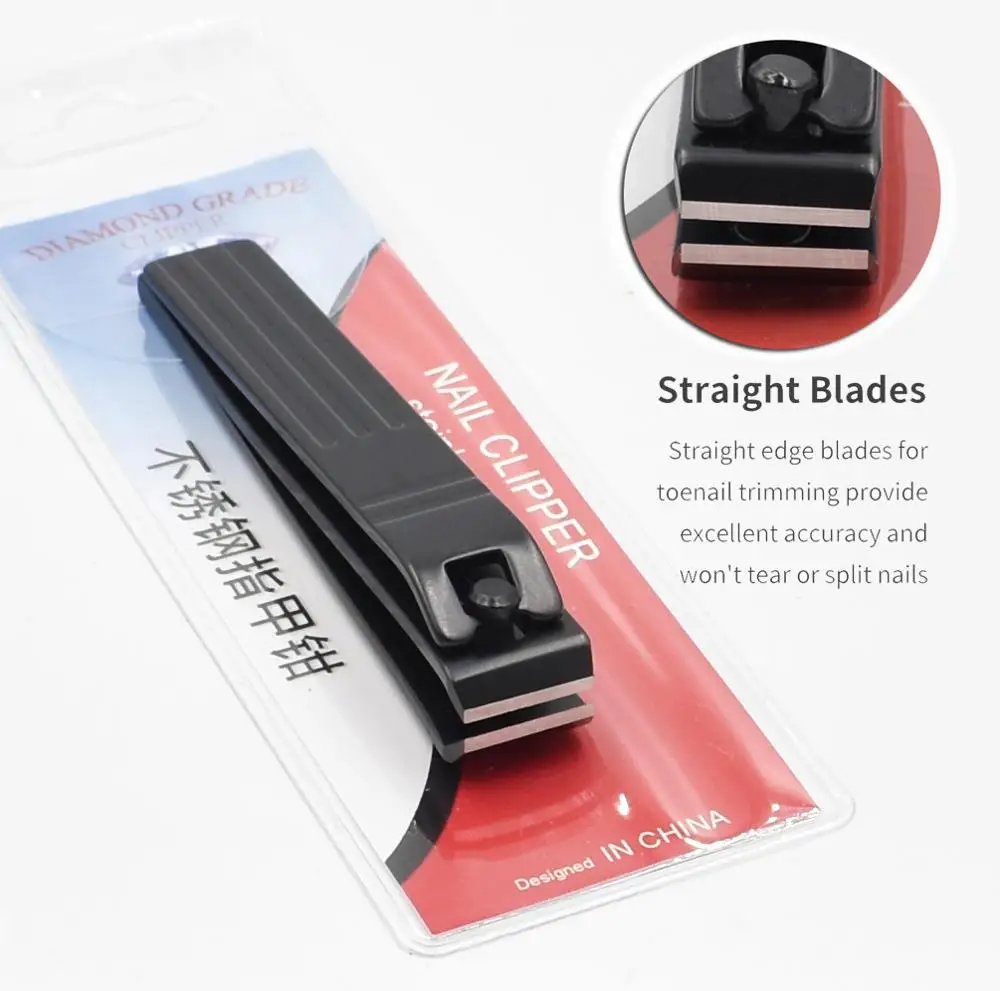 Высокое качество черная машинка для стрижки ногтей прямые лезвия кусачки ноготь