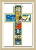 higher cotton 14ct cross stitch embroidery set jesus cross holy spirit free shipping cs 040wm a