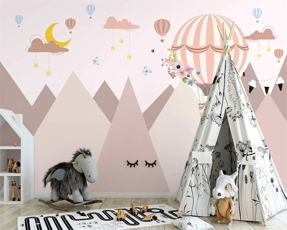 Beibehang настраиваемый Новый скандинавский ручной росписи розовый геометрический