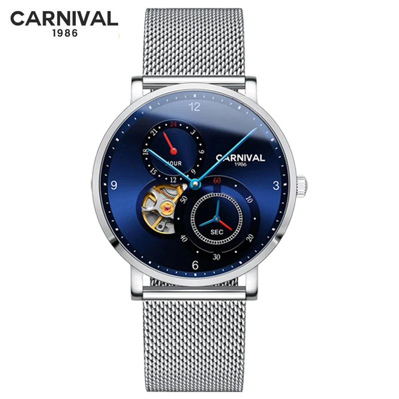 

CARNIVAL Automatic Mechanical Watch Men Luxury Brand Mens Watches Sapphire Clock Waterproof relogio masculino 2021