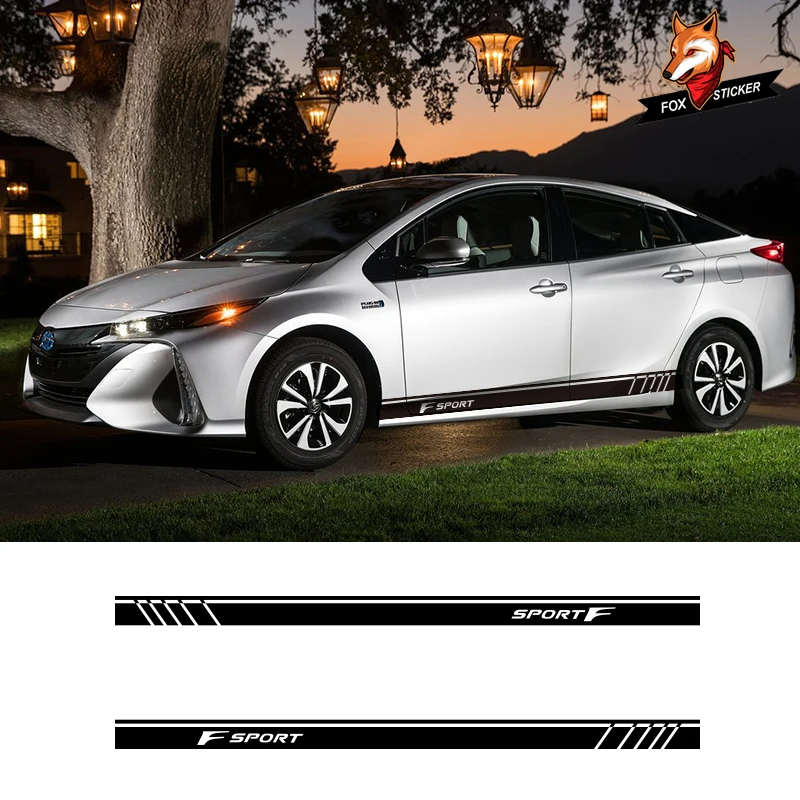 Графика Спорт Стайлинг автомобиля виниловая наклейка боковая юбка полосы стикер