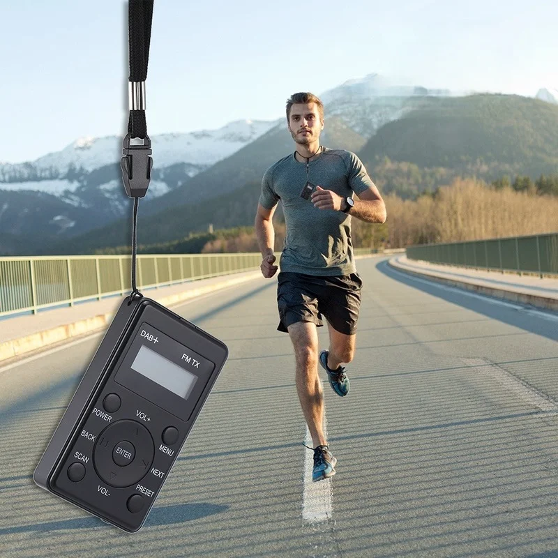Мини FM-радиоприемник DAB + FM-приемник с наушниками портативный ретрансмиттер