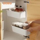 Стеллаж для хранения под раковиной выдвижной шкаф корзина органайзеры кухонный Органайзер из пластика вешалка для шкафа контейнер аксессуары для дома