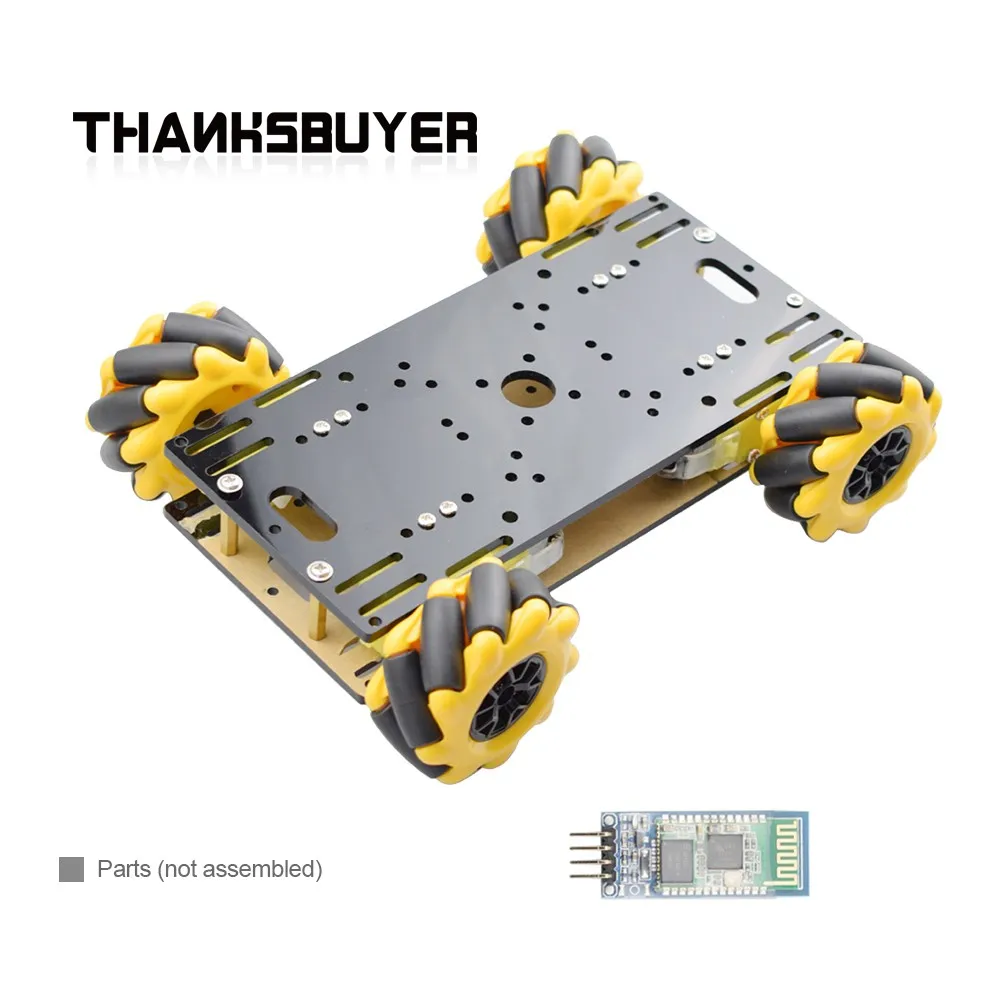 TZT Mecanum колесный автомобиль умный Omni робот шасси комплект Платформа 4WD с