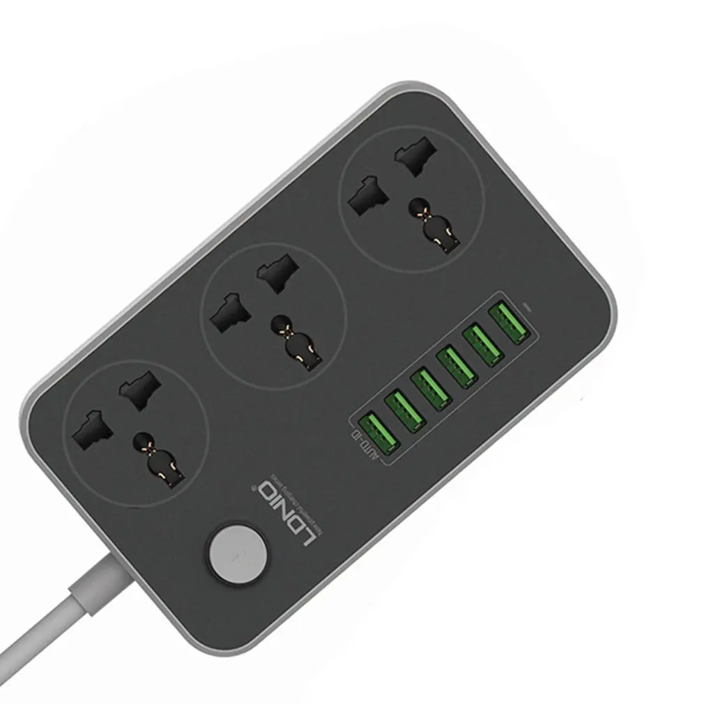 3 розетки 6 Порты USB Мощность полосы умный дом защита от скачков напряжения