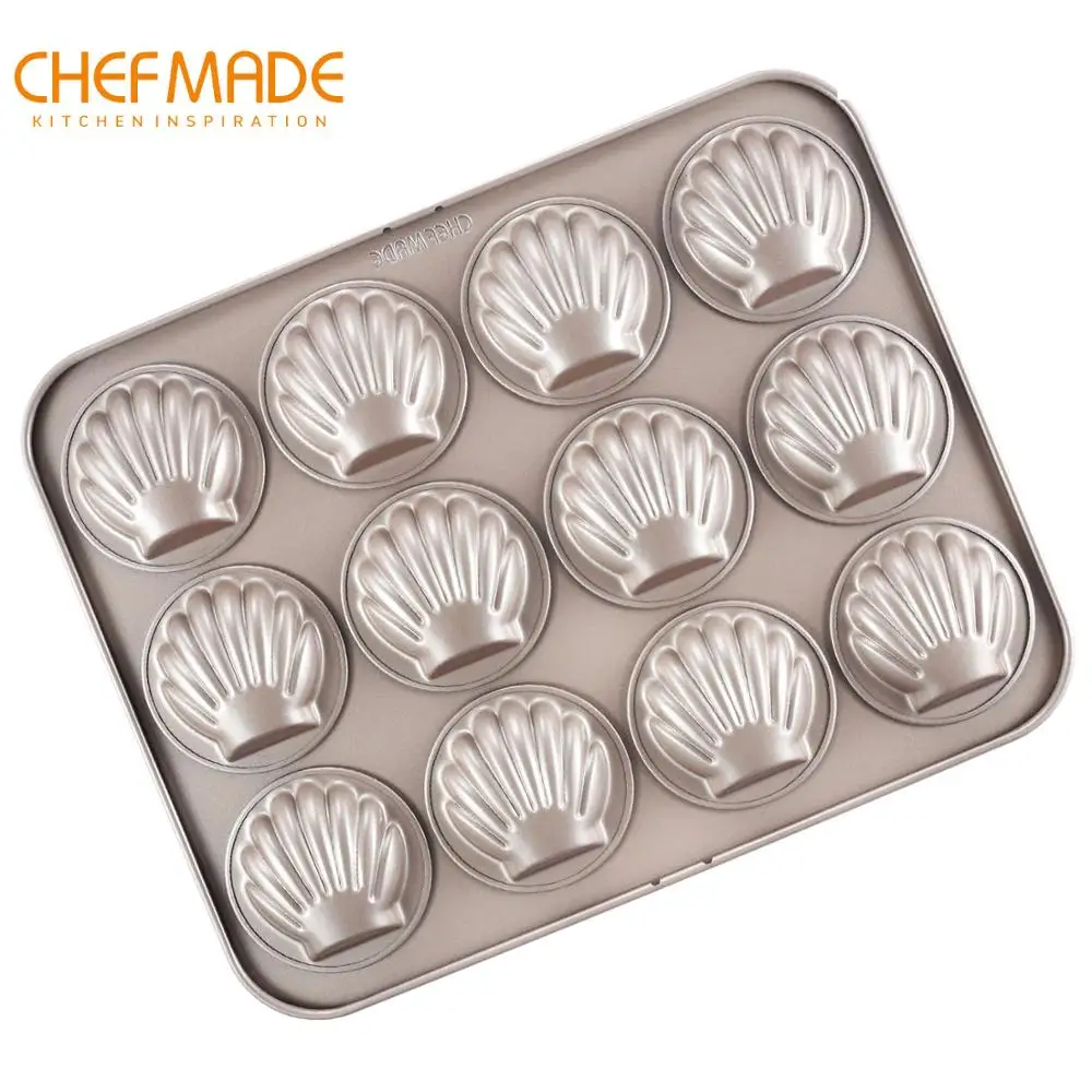 Форма для выпечки Мадлен CHEFMADE 12 полостная антипригарная плоская форма с
