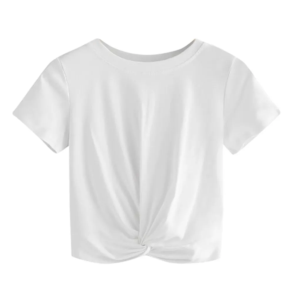 Футболка женская Базовая повседневная с круглым вырезом короткий рукав