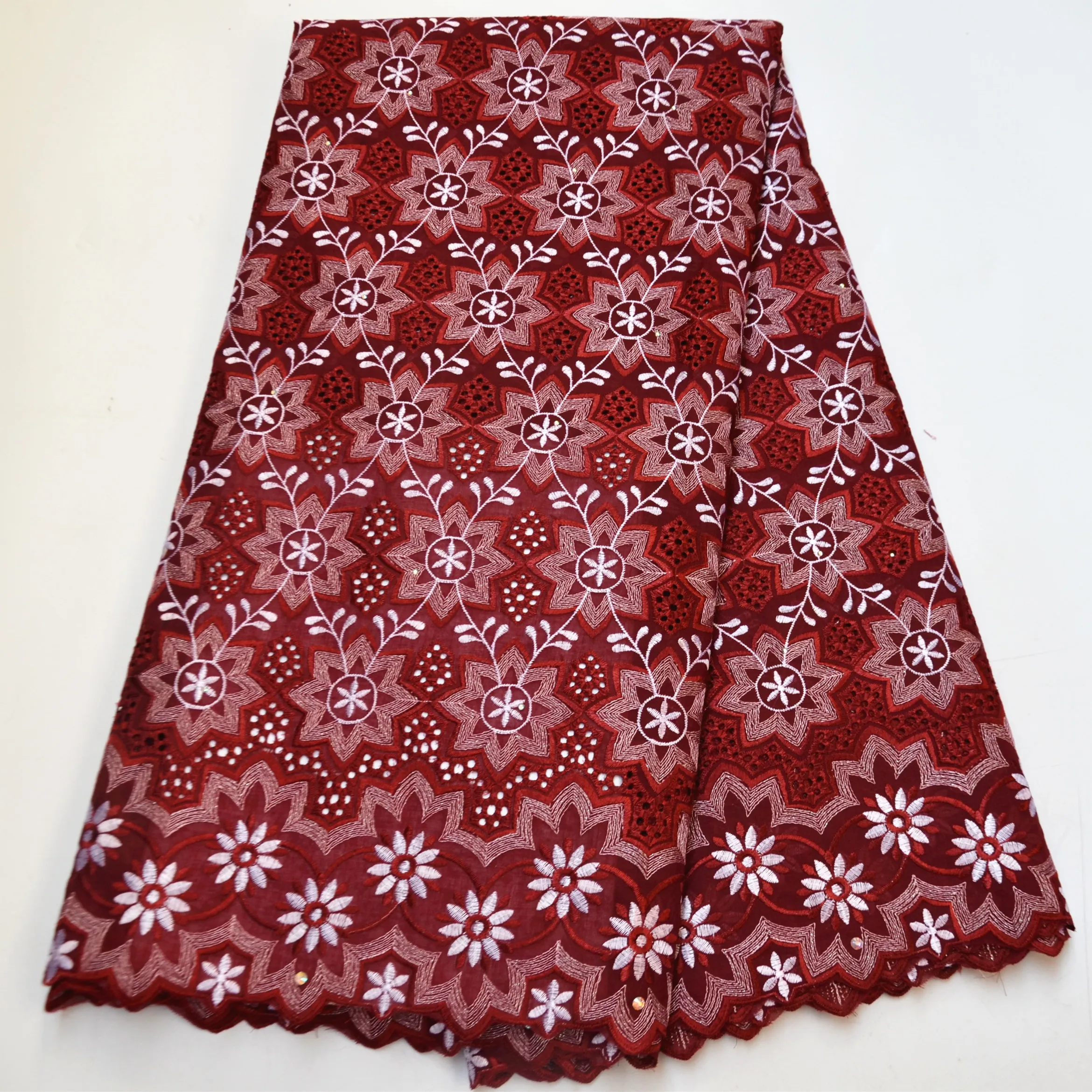 

Newest Nigerian African Cotton Lace Fabric 2020 High Quality Swiss Voile Lace Cotton For Wedding Dress Wholesale Price