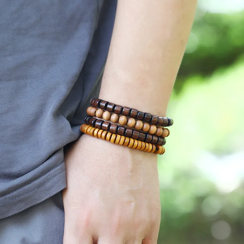 

AJC Fashion Leather Bracelets Hip-Hop Style Accessories Vintage Braided Men's Cowskin DIY Set Bracelets