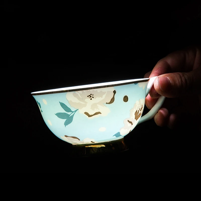 Горячая продажа 2 шт тонкие костяные китайские кофейные чашки и блюдца