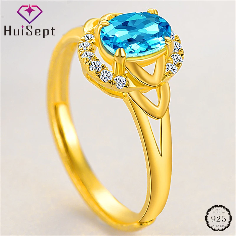 

Открытое кольцо с овальным сапфиром и драгоценными камнями, серебро 925 пробы