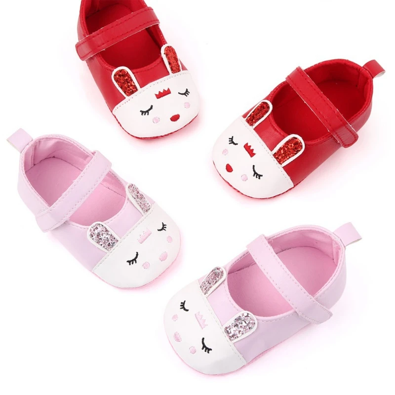 

Newborn Baby PU Leather Shoes Baby Girl Cartoon Shoes Soft Soled Non-slip Footwear /Crib Shoes