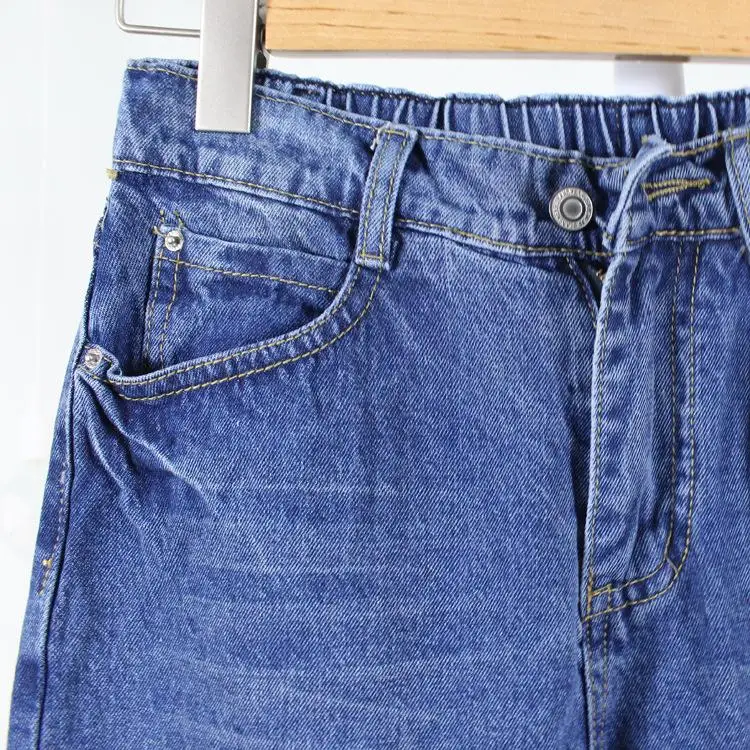 

COCOEPPS Summer Plus Size Jeans for Women Casual High Waist Big Size 4xl 5xl Jean Large Size Blue Harem Jean Oversize Denim Pant