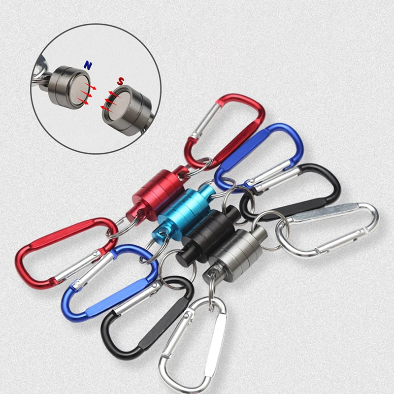 

1pc Mountaineering Buckle KEY CHAIN Outdoor Fishing Mountaineering Anti-loss Rope 1pc Multifunction Magnetic Clasps Magnetic