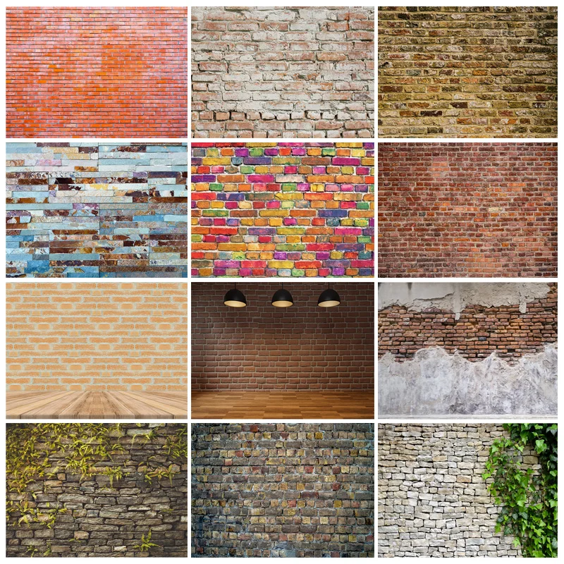 

SHENGYONGBAO Vintage Brick Wall Backdrop Photography Backdrops Photographic Background For Photo Studio Props 210327CAZ-03