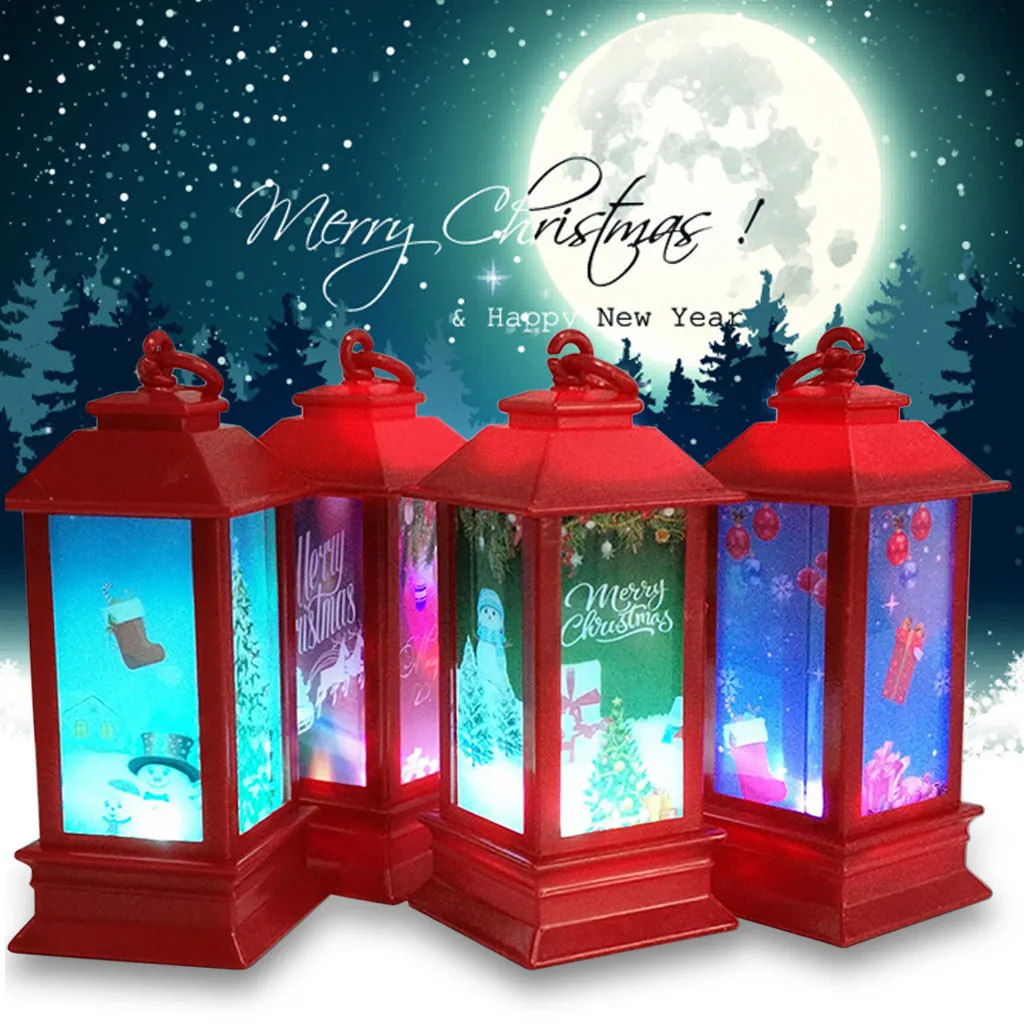 

Natal Christmas Lantern Led Luminous Creative Decoration Portable Lantern Boże Narodzenie Новогодние Украшения Новый Год 2021