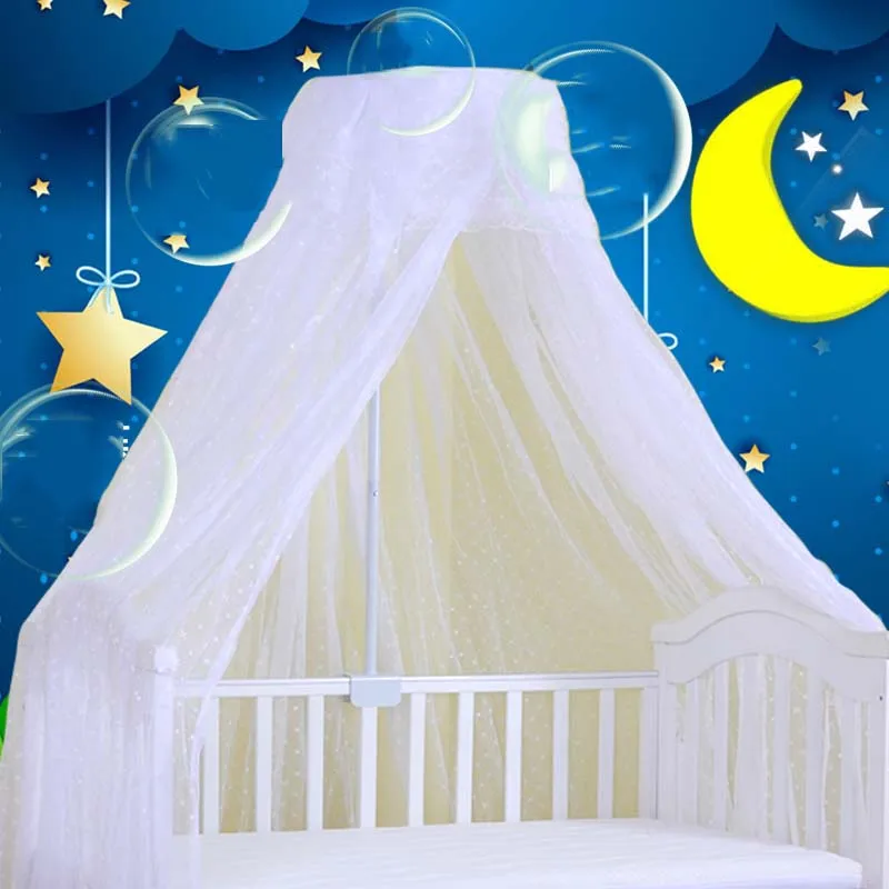 

Universal Mosquito Net For Baby Crib Bi-Parting Mesh Dome Tent Elegant Baby Canopy For Netting Infant Curtains A Cot Liftable