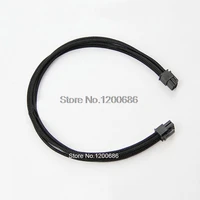 900mm 16 awg black sleave and black cables 4p atx female 5777 black to 4p atx female molex 5777 black same direction