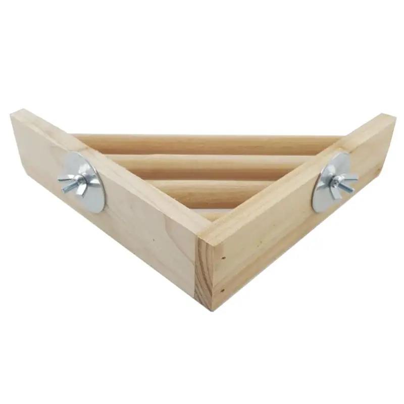 Pet деревянная полка угловая платформа для клетки птицы стенд хомяк