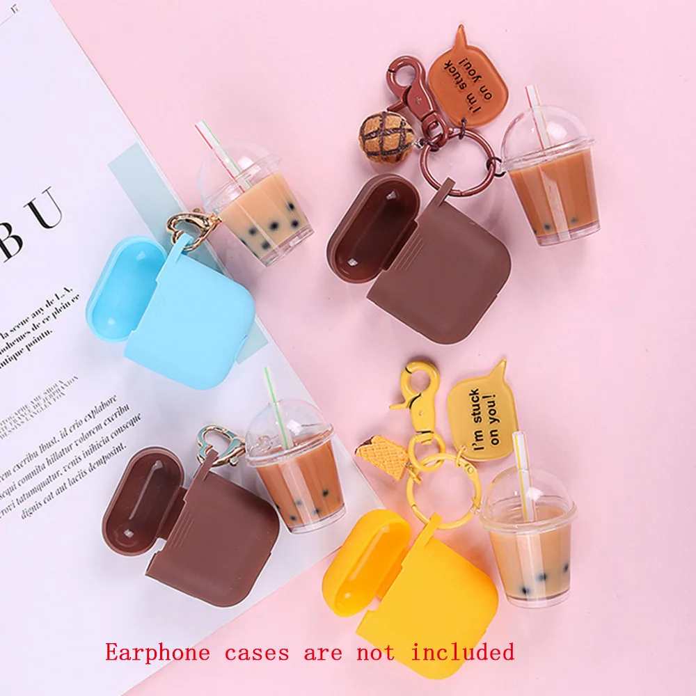 1 шт. уникальный дизайн брелок для ключей с пузырьками чая индивидуальные