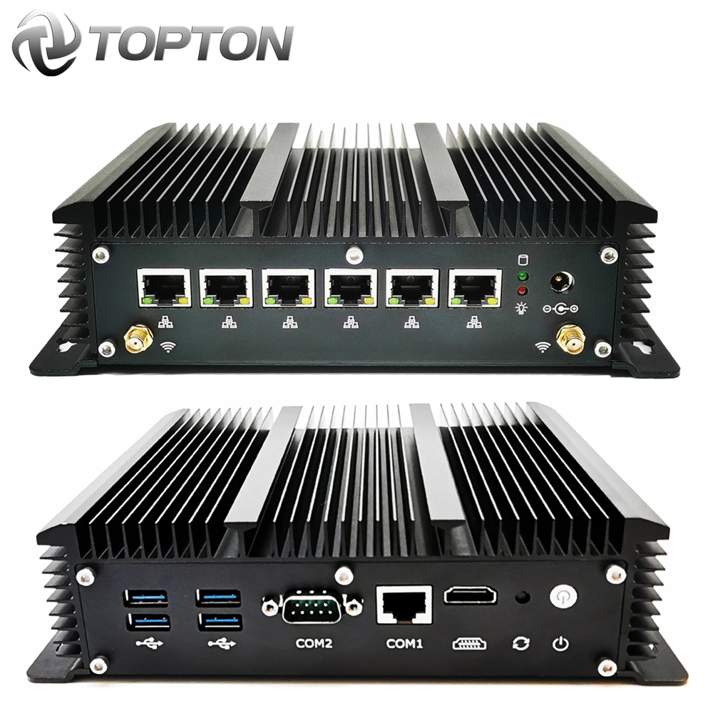 Server 2 * RS232 4 * USB3.0 HDMI 4G/3G del Router Pfsense del Firewall di Lans Mini PC Intel Core i5 10210U 8265U 6 AES-NI