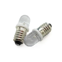 warm white e10 screw led light beads dc 3v 3 8v 4 8v old small flashlight bulb 4000 6000mcd 10pcslot