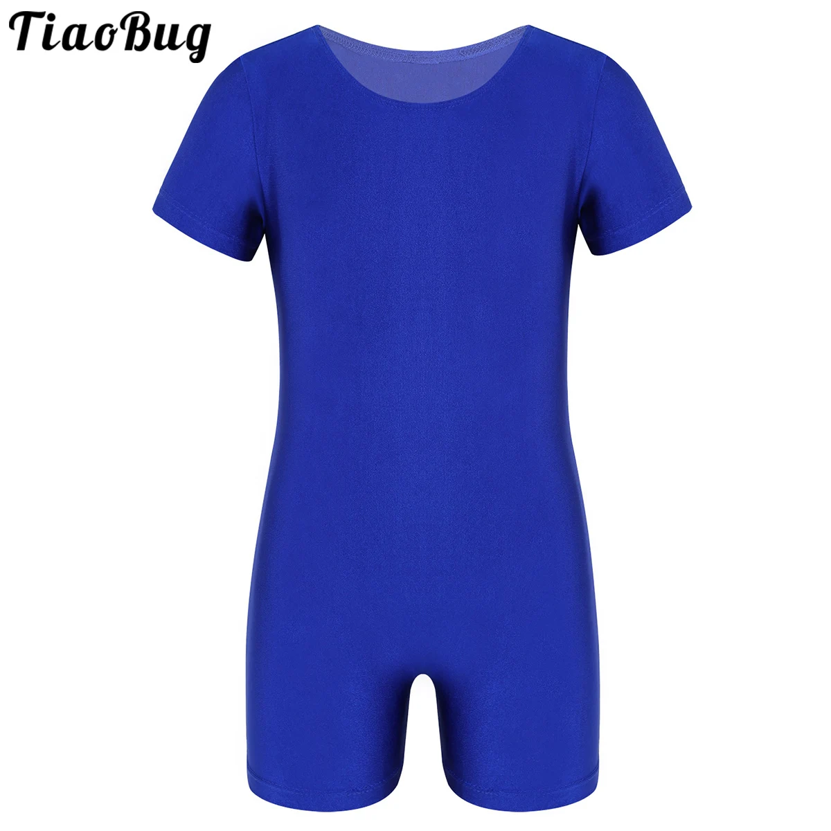 Трико TiaoBug однотонное эластичное с коротким рукавом для мальчиков и девочек 4-14