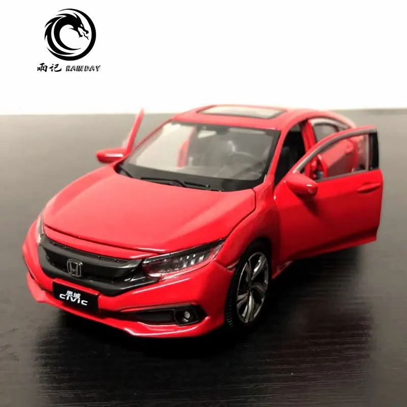JK 1/32 Масштаб Модель автомобиля игрушки Япония Honda Civic звук и светильник литой