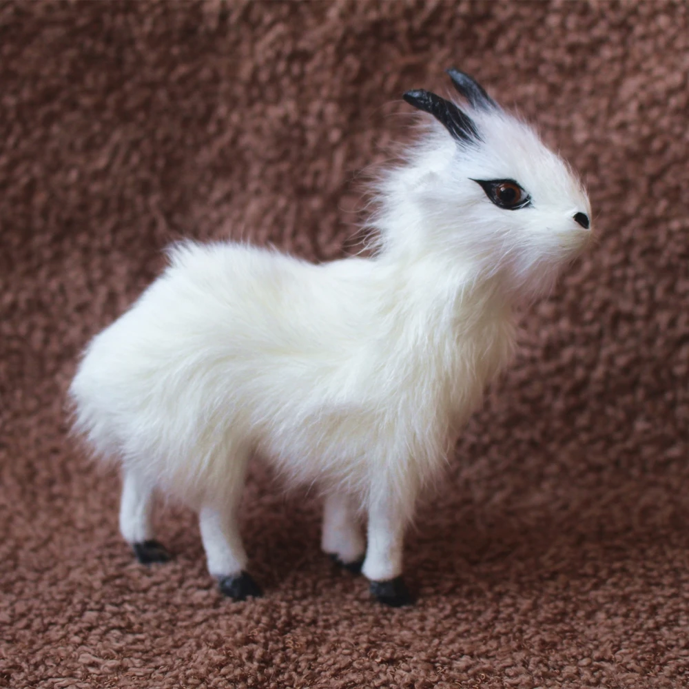 Имитация козы животные поделки украшение для дома плюшевая кукла коза подарок