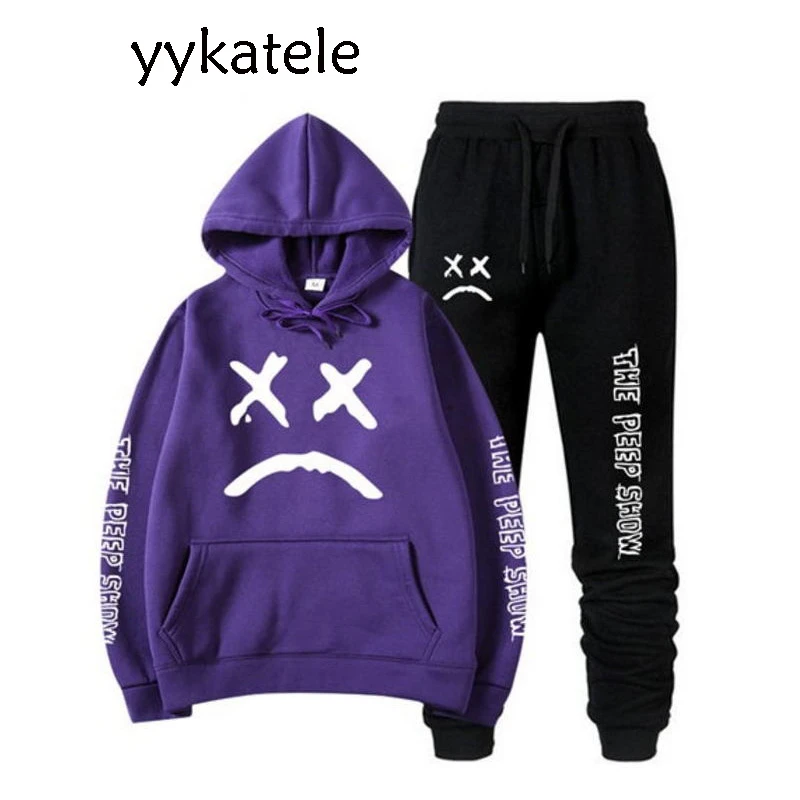 Свитшот yykatele с капюшоном lil peep + мужские и женские спортивные штаны &quot&quot хип-хоп