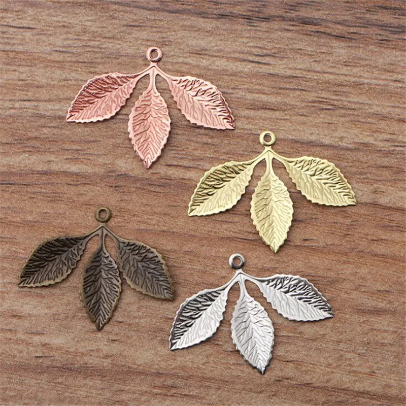 

SIXTY TOWFISH 20 Pieces 31*23mm DIY Jewelry Accessories Handmade Materials Charms Brass Flower Filigree Flower Slice