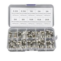 100 pcs 5x20mm quick blow glass tube fuse assorted kits fast blow glass fuses 0 2a 0 5a 1a 2a 3a 5a 8a 10a 15a 20a 5%c3%9720