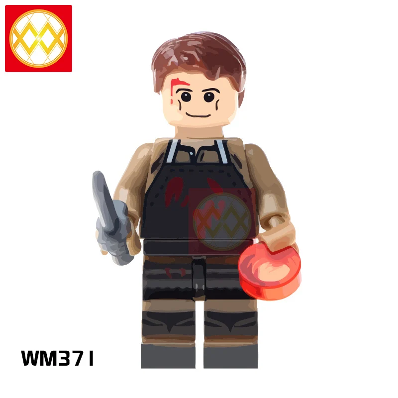 WM371dextermorgan Фильм ужасов WM6075 ужас Хэллоуин Фредди Майерс Джек Скеллингтон зомби Эрика дравена Билла Джейсона строительные блоки игрушки для детей - Цвет: WM371dextermorgan
