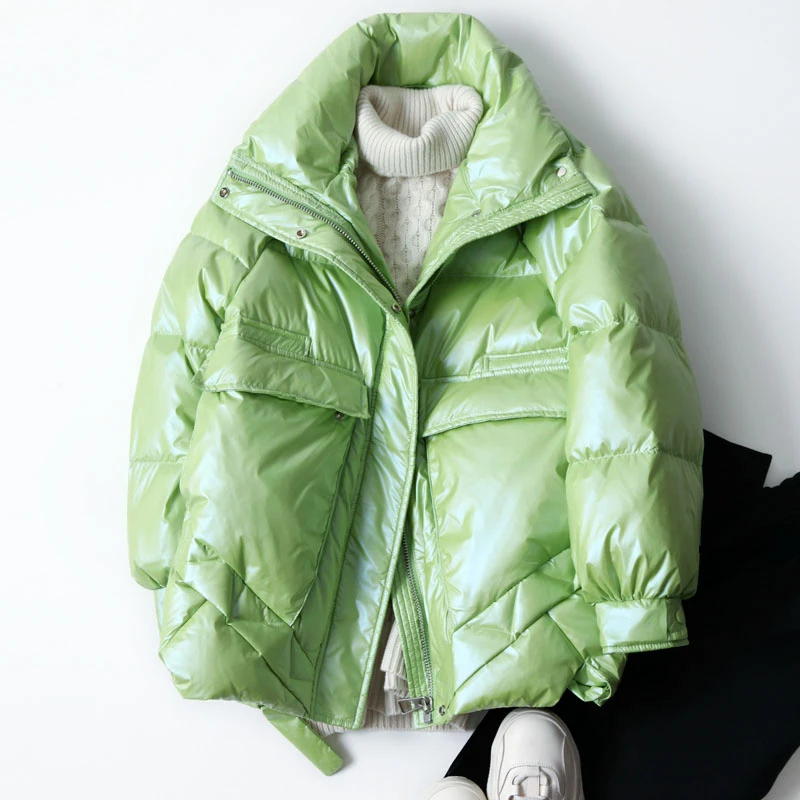 2021 зимняя женская куртка яркое повседневное Свободное пальто теплая парка