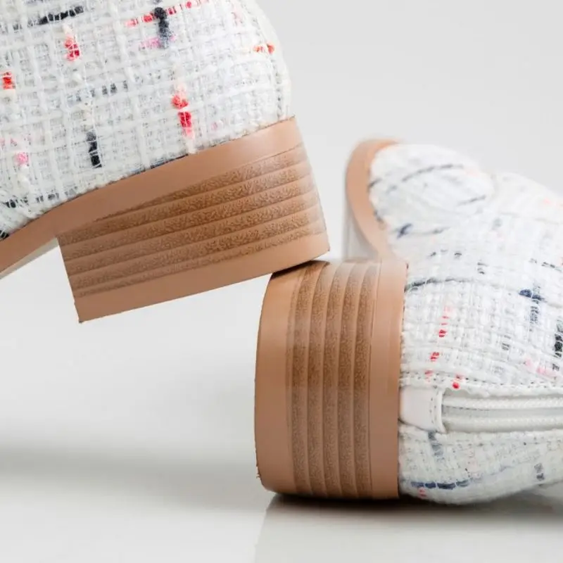 Женские ботильоны с квадратным носком на молнии размеры 31-43 | Обувь