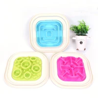 slow eating pet feeder prevent obesity puppy food plate anti choke dog feeding food bowl pet licking dish puzzle bowls