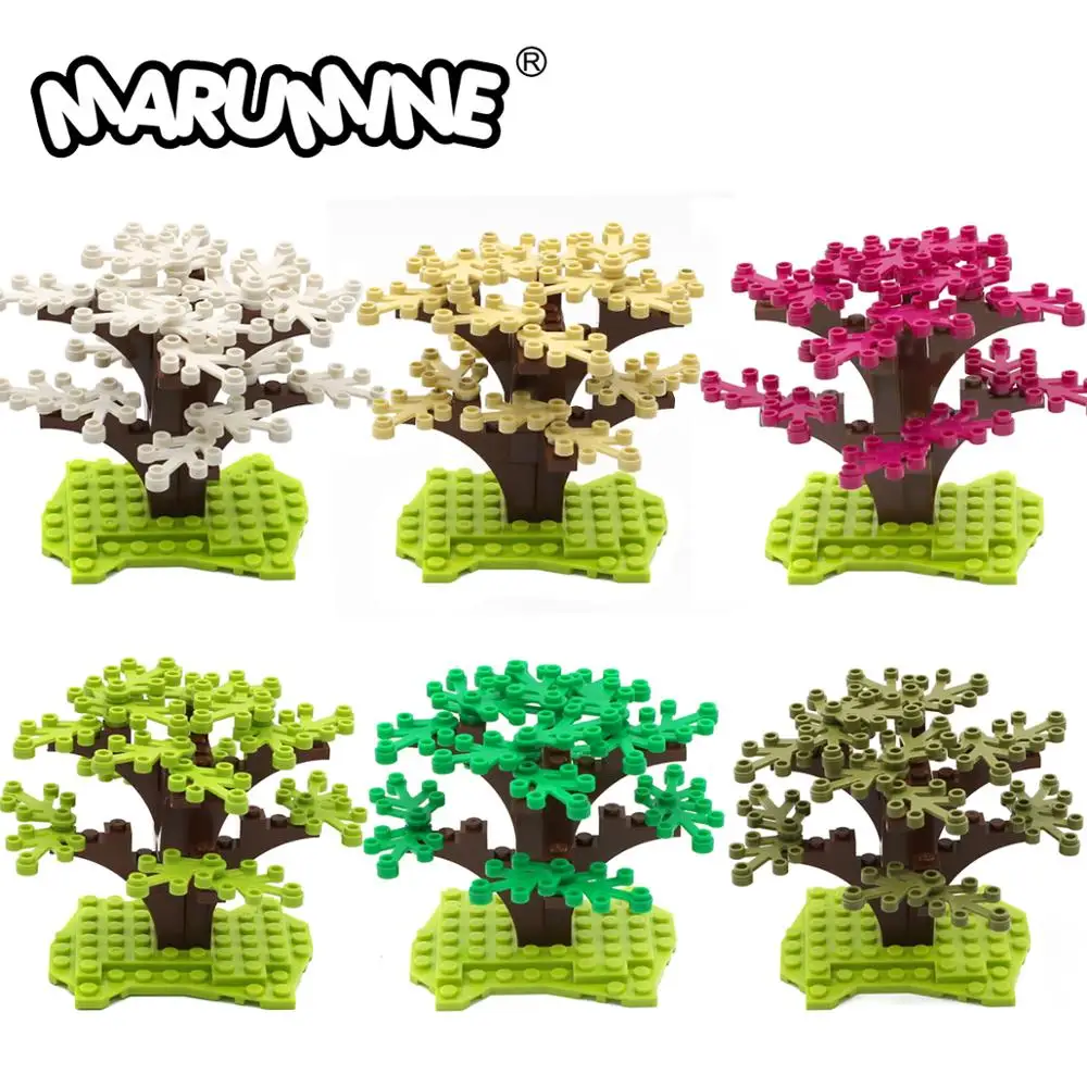 MARUMINE 31 шт. кирпичное здание наборы деревьев для DIY просветить блок природных &