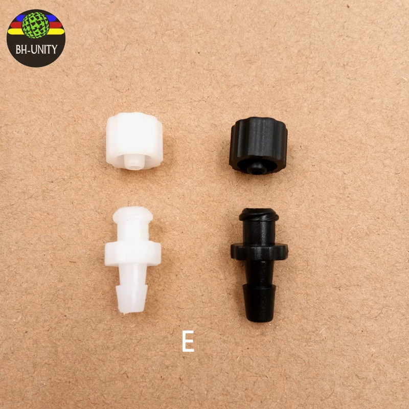 

30pcs/lot Black and White 3x2mm 4x3mm 5x3mm 6x4mm Ink Pipe Joint/ Ink Tube Connector for Inkjet printer