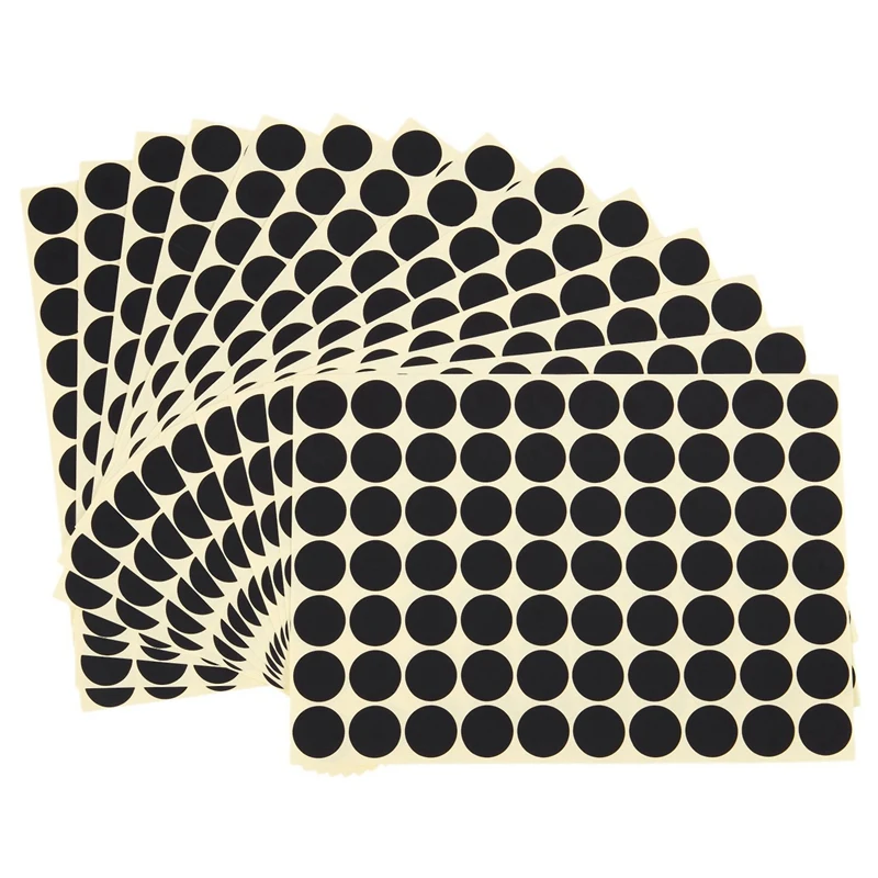 2 Set 19Mm Circles Round Code Stickers Self Adhesive Sticky Labels Black& White