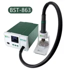 Лучшая оригинальная паяльная станция 1200 Вт, Интеллектуальная паяльная станция с сенсорным ЖК-экраном и подогревом воздуха SMD с 3 каналами памяти