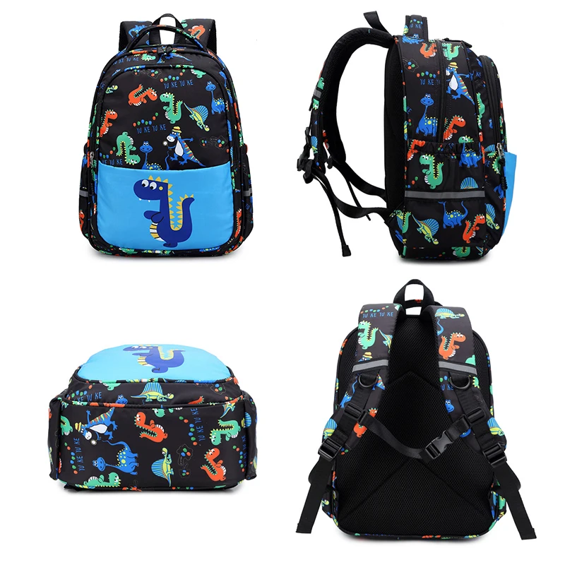 

Cartoon Printed Casual Backpack Unisex Primary School Student SchoolBag Large Capacity Waterproof Boy Girl Cute Travel Backpack