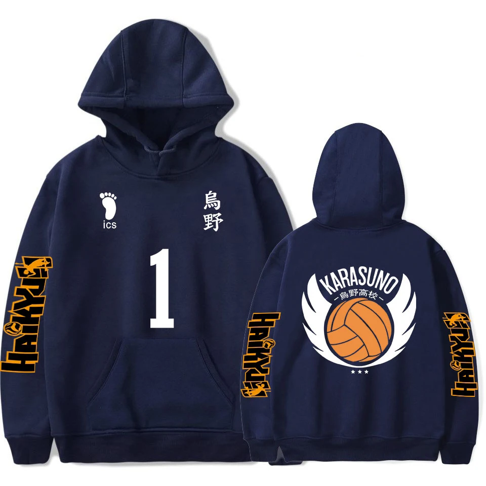 

Модные худи Haikyuu Karasuno для старшей школы с принтом толстовки для мальчиков/девочек простой свитшот для взрослых детей повседневная женская о...