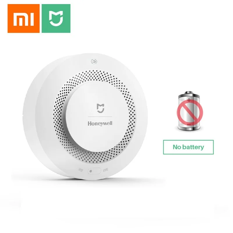 without battery Mijia Honeywell детектор пожарной сигнализации фотоэлектрический датчик дыма Aqara Zigbee пульт дистанционного управления с приложением Mihome - Цвет: without battery