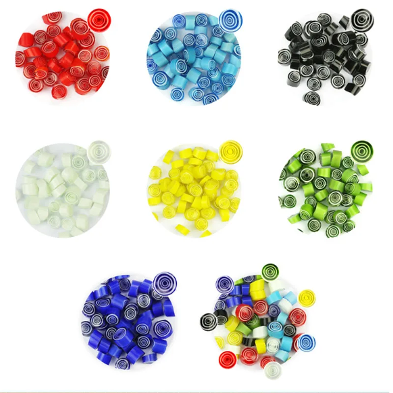 

100g/Bag 7 Colors Beautiful Millefiori Glass Large Circle Fusing Glasses Microwave Kiln Accessories for DIY Craft Decoration